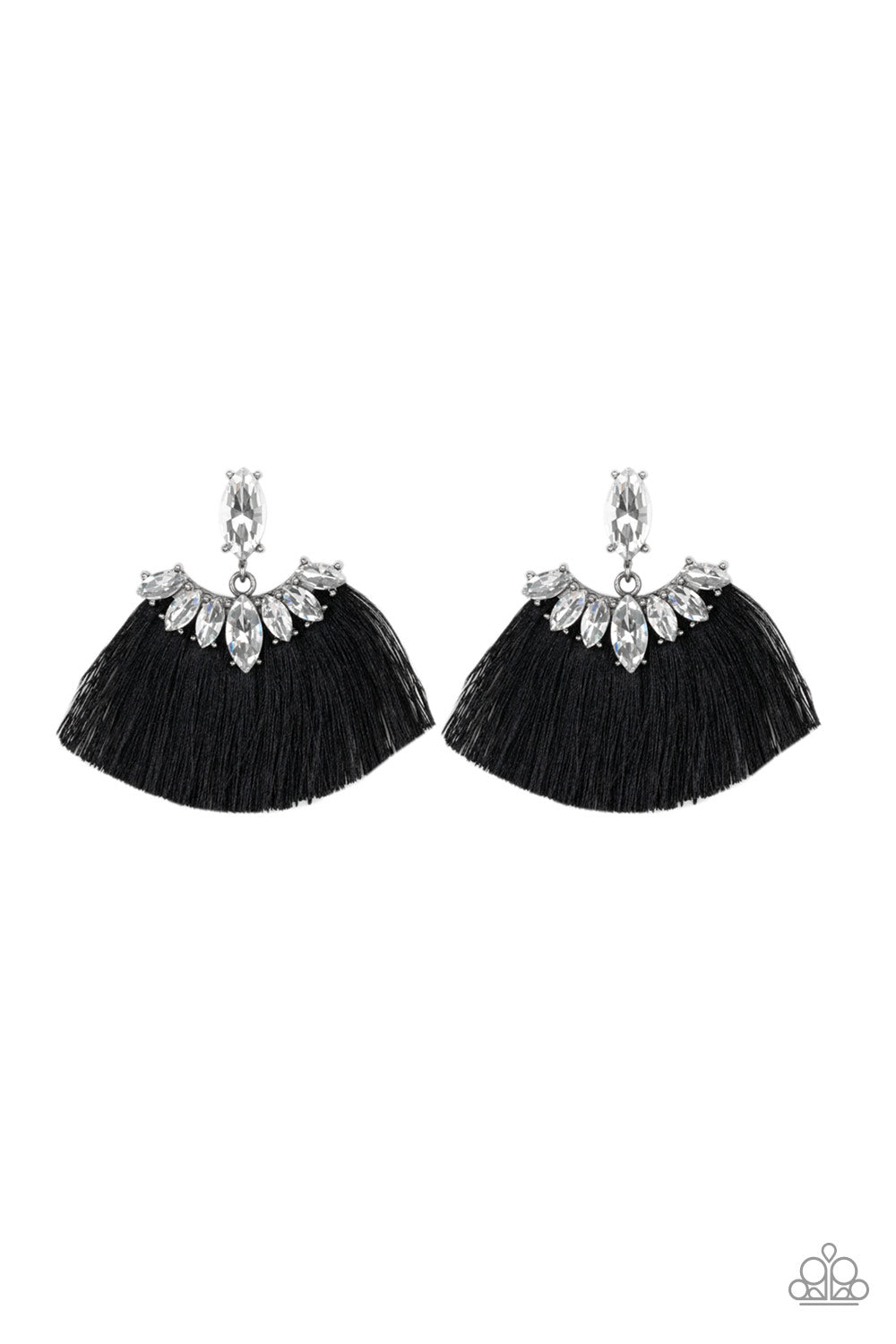 Formal Flair - Black Earrings