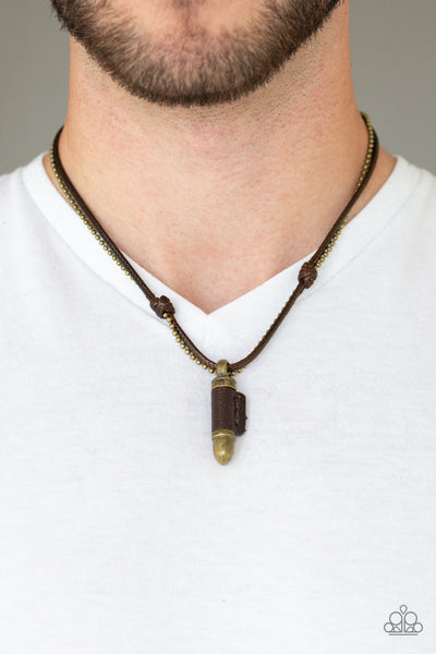 Magic Bullet - Brass Necklace