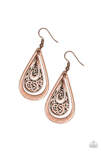 Teardrop Tourist - Copper Earrings