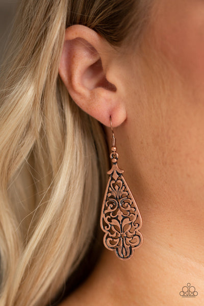 Greenhouse Goddess - Copper Earrings