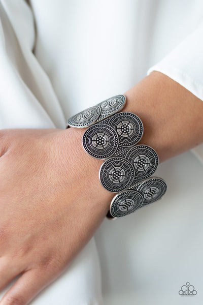 Flirtatious Florals - Silver Bracelet