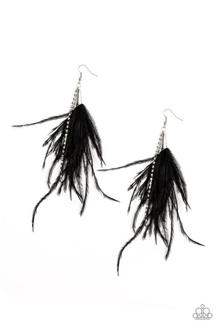 Showstopping Showgirl - Black Earrings