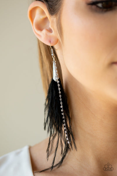 Showstopping Showgirl - Black Earrings