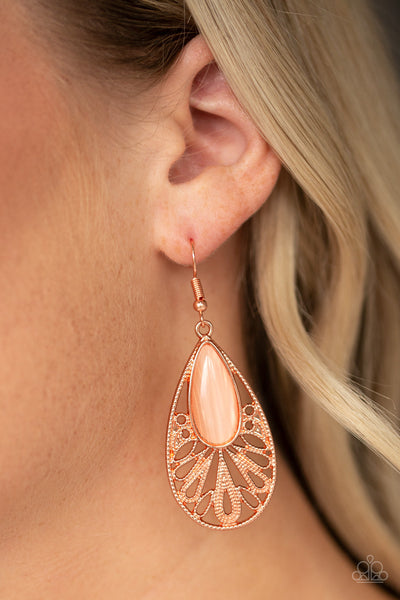 Glowing Tranquility - Copper Earrings