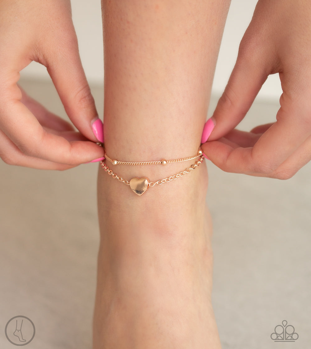 Ocean Heart - Rose Gold Anklet