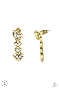 Heartthrob Twinkle - Brass Earrings
