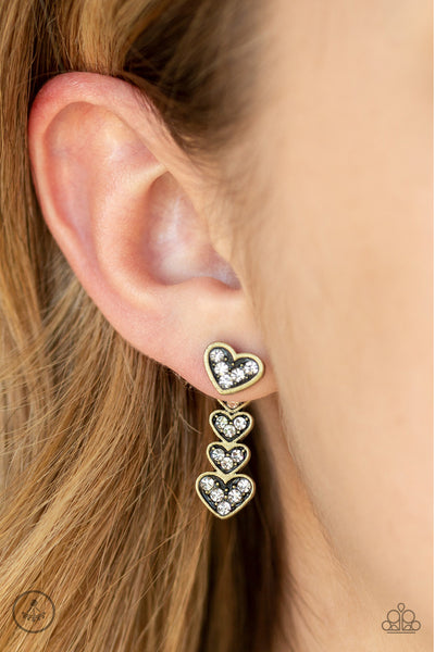 Heartthrob Twinkle - Brass Earrings