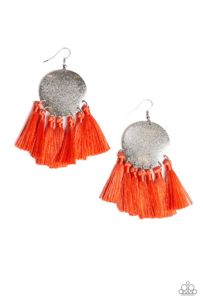 Tassel Tribute - Orange Earrings