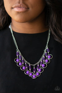 Cool Cascade - Purple Necklace