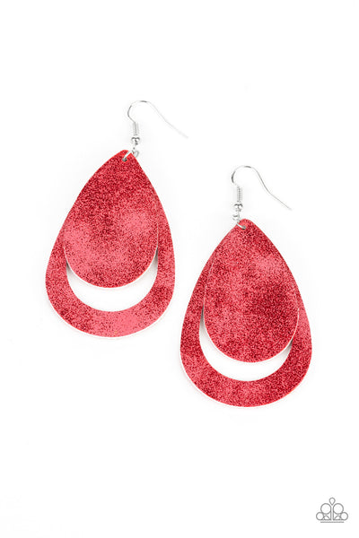 Fiery Firework - Red Earrings