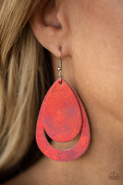 Fiery Firework - Red Earrings