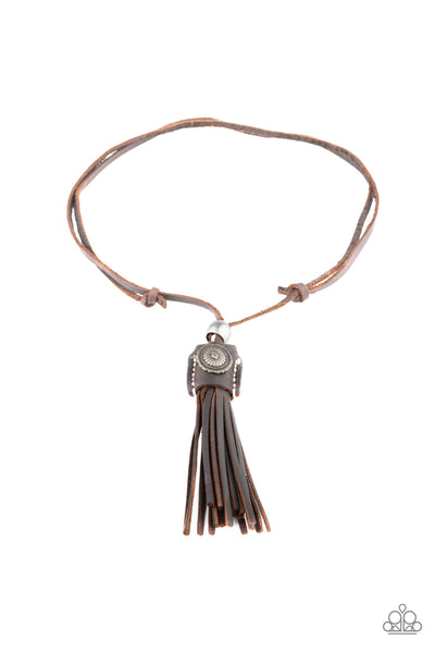 Old Town Road - Brown Urban Necklace