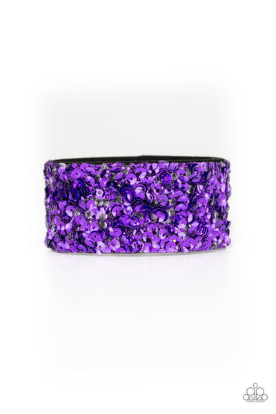 Starry Sequins - Purple Wrap Urban Bracelet