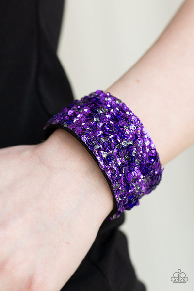 Starry Sequins - Purple Wrap Urban Bracelet