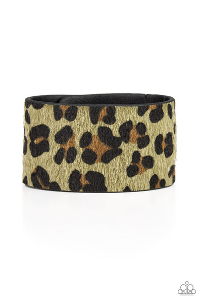 Cheetah Cabana - Green Wrap Urban Bracelet