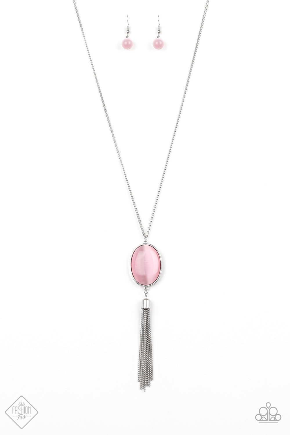 Tasseled Tranquility - Pink Necklace