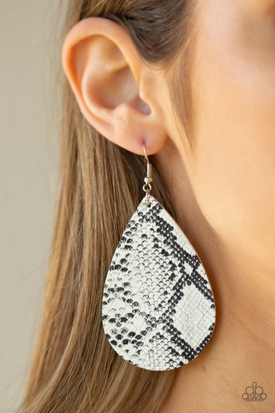 Hiss, Hiss - White Earrings