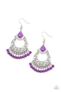Colorful Colada - Purple Earrings