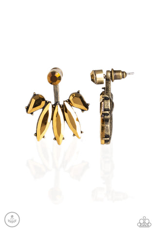 Stunningly Striking - Brass Earrings