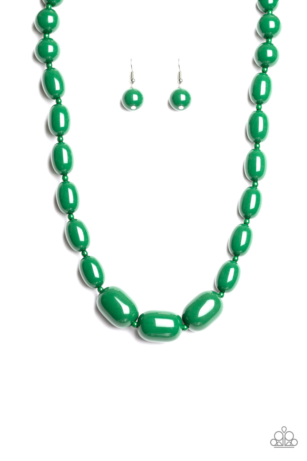 Poppin Popularity - Green Necklace