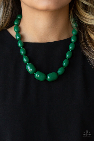 Poppin Popularity - Green Necklace