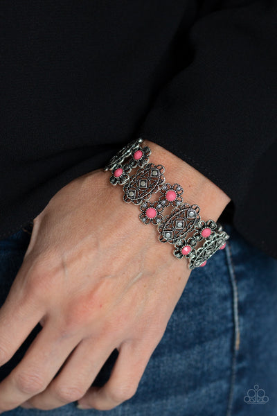 Majestic Gardens - Pink Bracelet