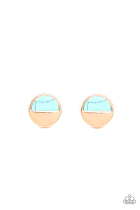 Marble Minimalist - Blue Post Earrings