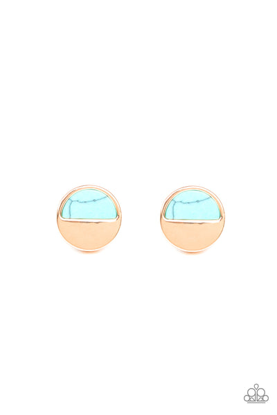 Marble Minimalist - Blue Post Earrings