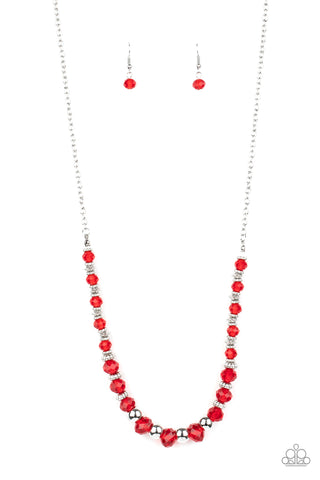 Stratosphere Sparkle - Red Necklace