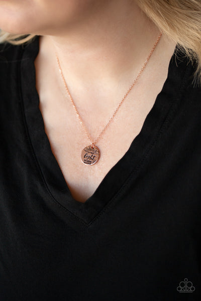 Let Your Light So Shine - Copper Necklace