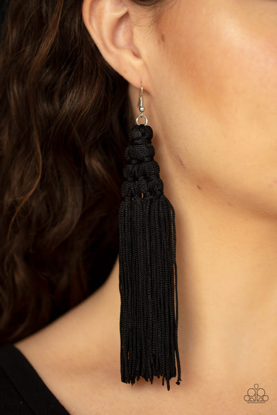 Magic Carpet Ride - Black Earrings