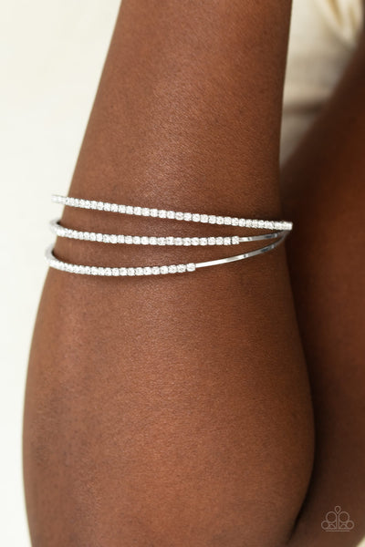 Iridescently Infatuated - White Bracelet