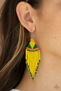 BEADazzle Me - Yellow Earrings