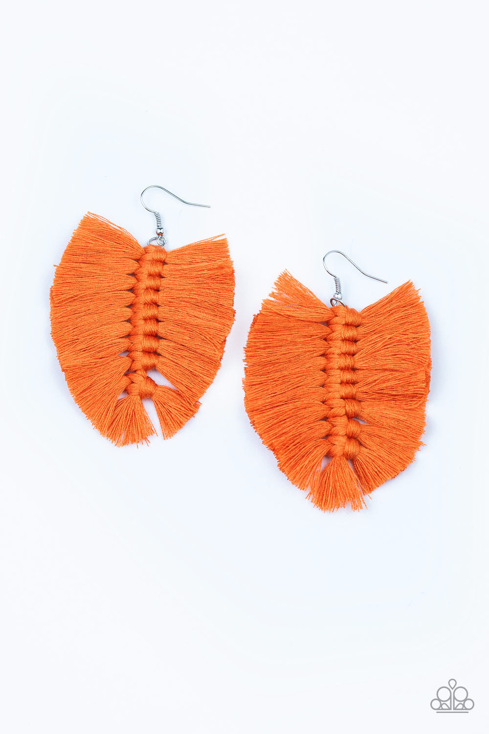 Knotted Native - Orange Earrings