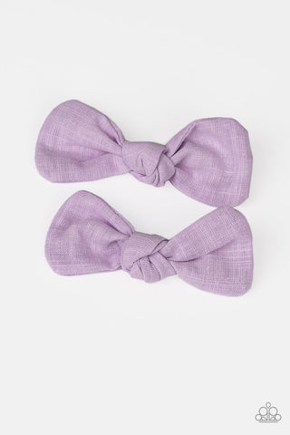 Little BOW Peep - Purple Hair CLip