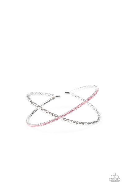 Chicly Crisscrossed - Pink Bracelet