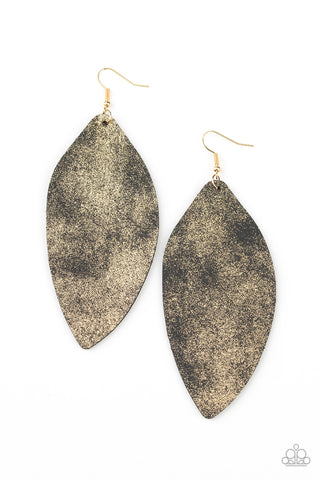 Serenely Smattered - Gold Earrings