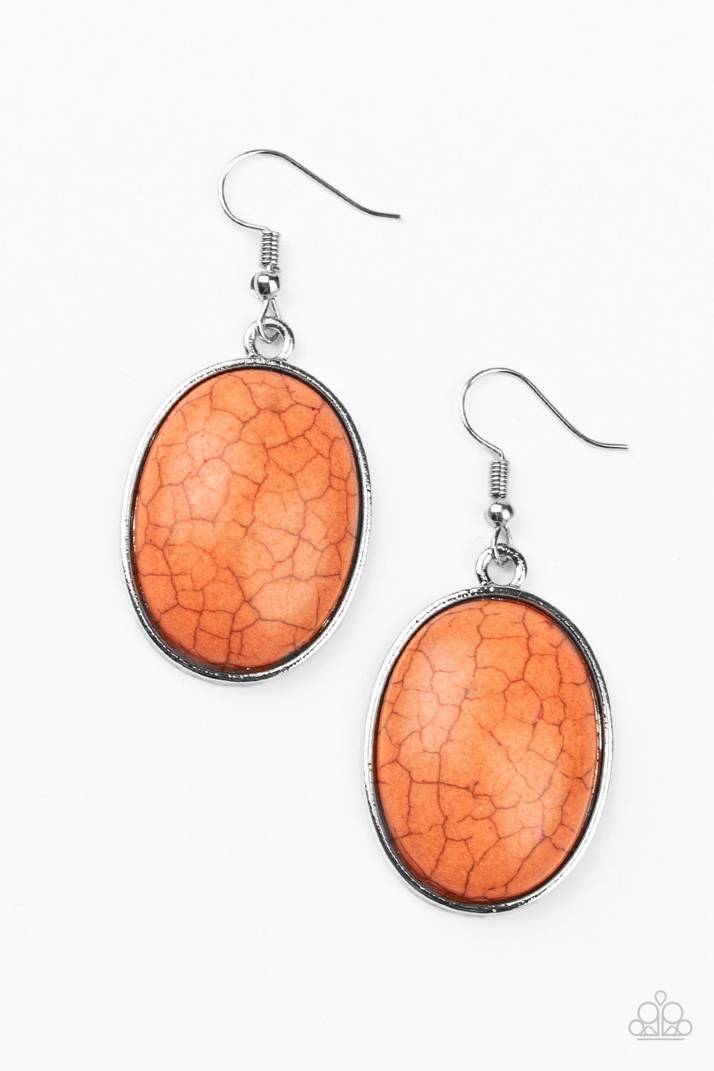 Serenely Sediment - Orange Earrings