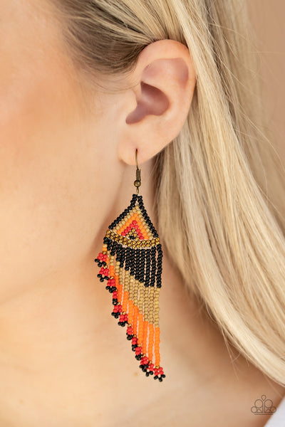 Rainbow Winds - Black Earrings