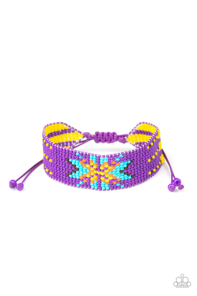 Beaded Badlands - Purple Bracelet