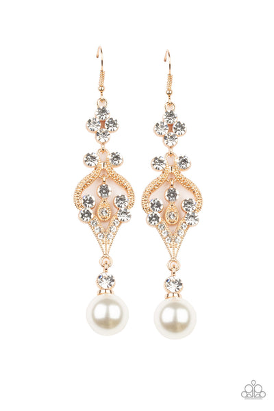 Elegantly Extravagant - Gold Earrings