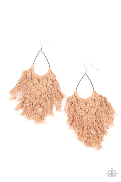 Oh MACRAME, Oh My - Brown Earrings