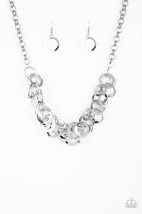 Ringing In The Bling - Silver Necklace