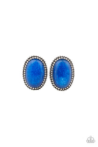 Shiny Sediment - Blue Post Earrings