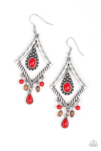 Southern Sunsets - Red Earrings