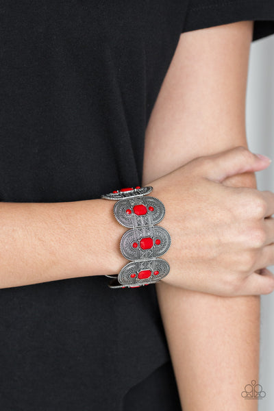 Turn Up The TROPICAL Heat - Red Bracelet