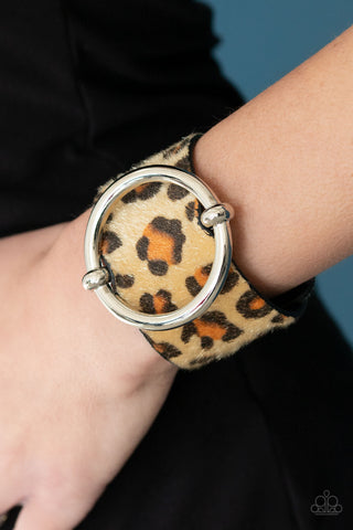 Asking FUR Trouble - Brown Urban Wrap Bracelet
