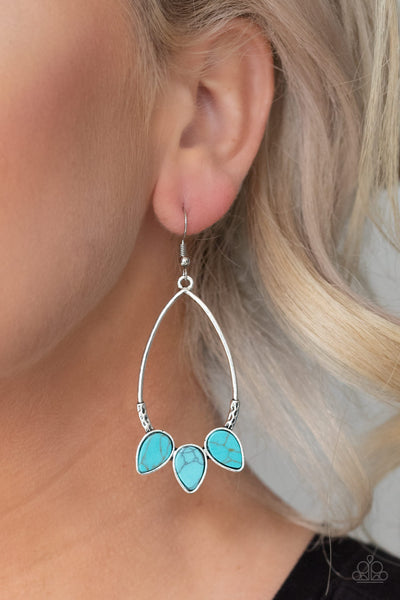 Fierce Frontier - Blue Earrings