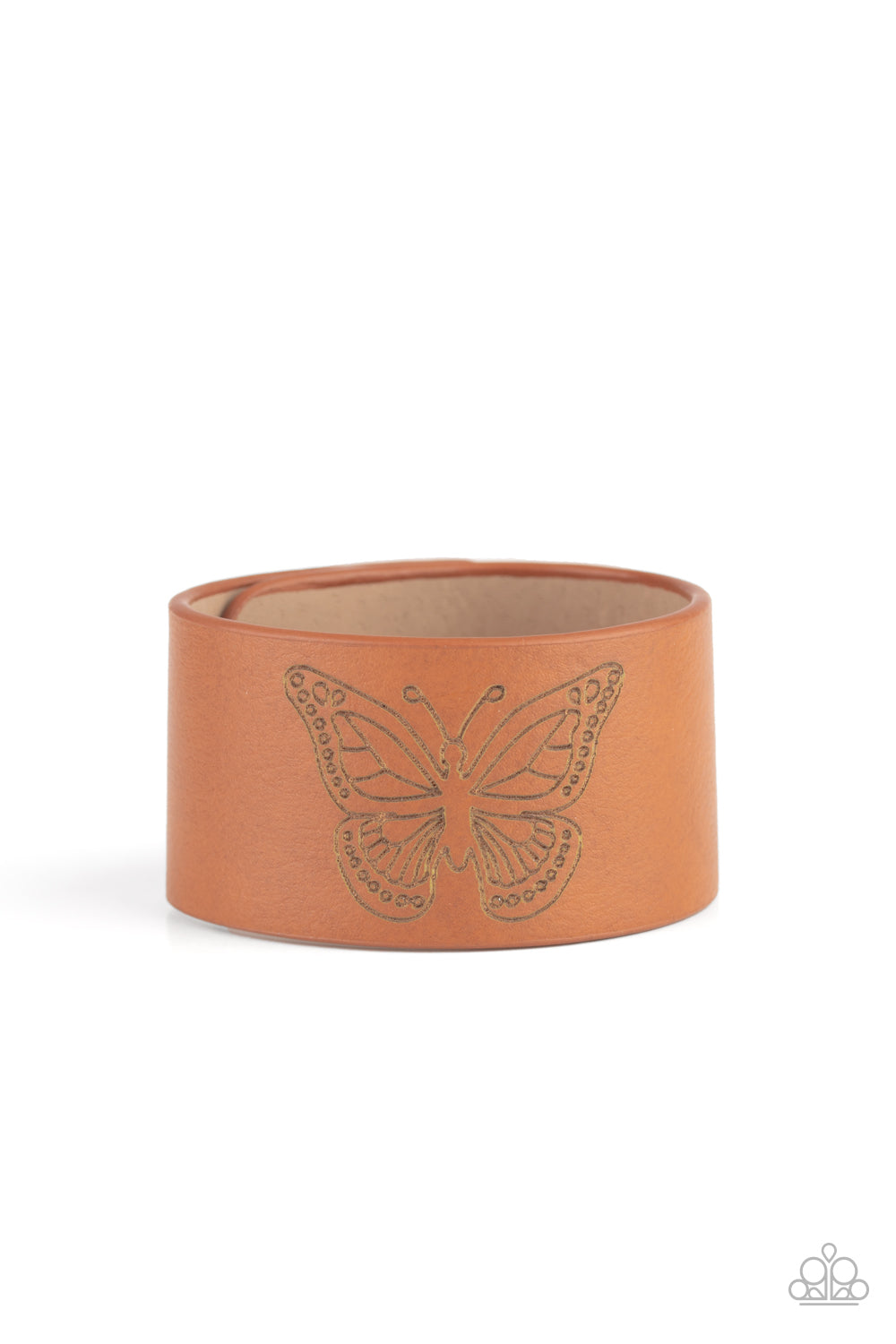Flirty Flutter - Brown Wrap Urban Bracelet