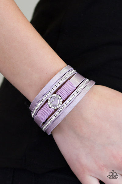 It Takes Heart - Purple Urban Bracelet